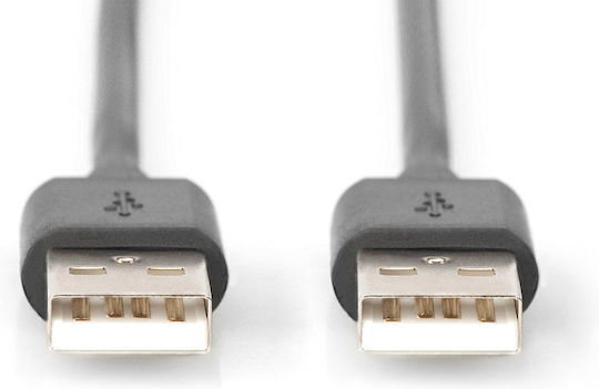 Digitus USB 2.0 Cable USB-A male - USB-A male Μαύρο 1.8m (AK-300101-018-S) - Image 3