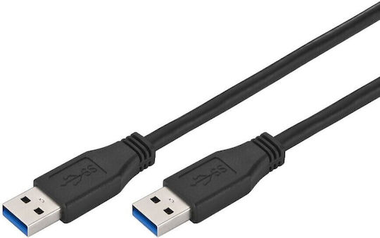 Goobay USB 3.0 Cable USB-A male - USB-A male Μαύρο 1.8m (93928) - Image 4