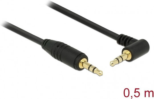 DeLock Καλώδιο 3.5mm male - 3.5mm male Μαύρο 0.5m (83752) - Image 3