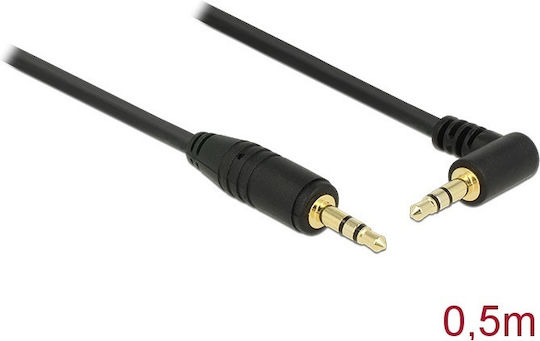 DeLock Καλώδιο 3.5mm male - 3.5mm male Μαύρο 0.5m (83752) - Image 4