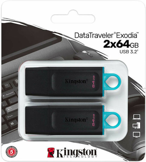 Kingston DataTraveler Exodia 64GB USB 3.2 Stick Πράσινο - Image 4