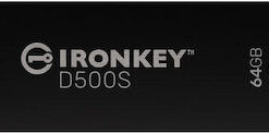 Alternative view of Kingston Ironkey D500s 64GB USB 3.2 Stick Μαύρο