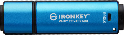 Kingston IronKey Vault Privacy 50 512GB USB 3.2 Stick με σύνδεση USB-C Μπλε - Image 2