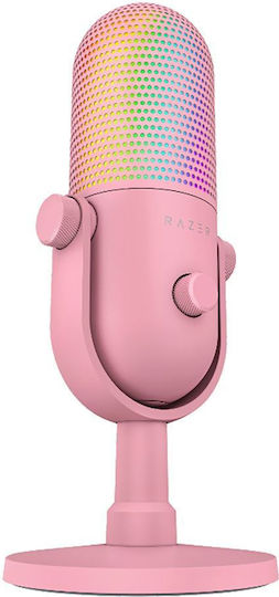 Razer Seiren V3 Chroma Δυναμικό Μικρόφωνο USB Επιτραπέζιο για Φωνητικά σε Ροζ Χρώμα - Image 2