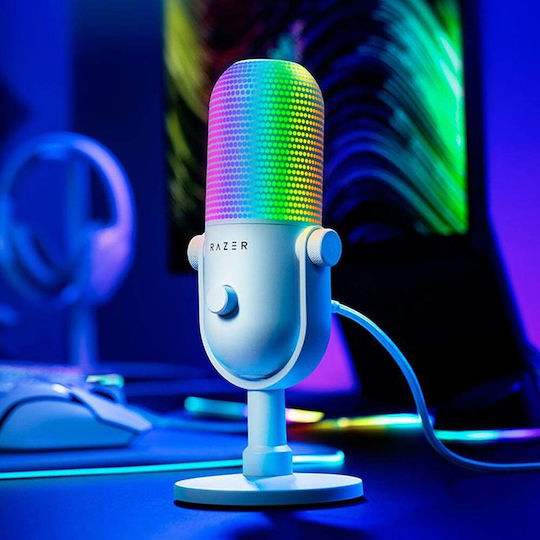 Razer Seiren V3 Chroma Δυναμικό Μικρόφωνο USB Επιτραπέζιο για Studio σε Λευκό Χρώμα - Image 7