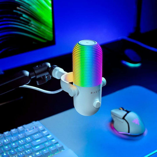Razer Seiren V3 Chroma Δυναμικό Μικρόφωνο USB Επιτραπέζιο για Studio σε Λευκό Χρώμα - Image 6