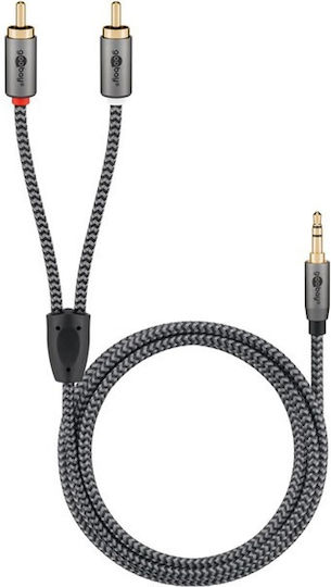 Goobay Καλώδιο 3.5mm male - 2x RCA male Μαύρο 2m (65288) - Image 2
