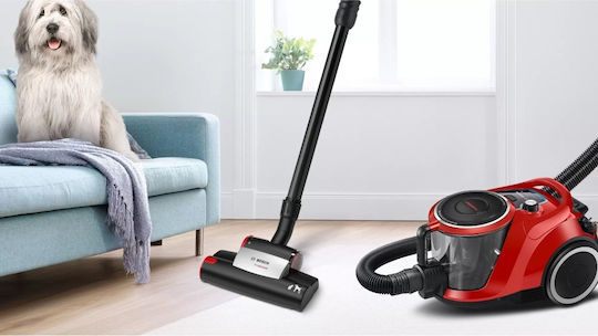 Bosch BGC41PET Ηλεκτρική Σκούπα 750W με Κάδο 2.4lt Κόκκινη - Image 4