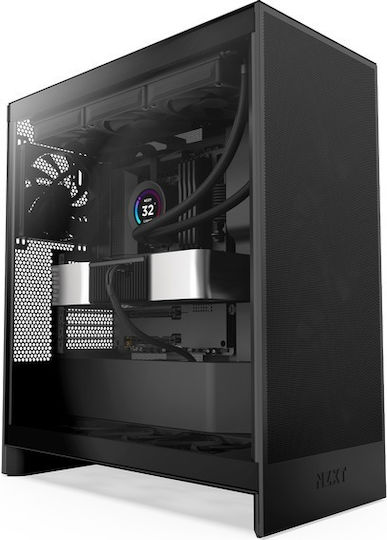 NZXT H7 Flow Midi Tower Κουτί Υπολογιστή με Πλαϊνό Παράθυρο Μαύρο - Image 2