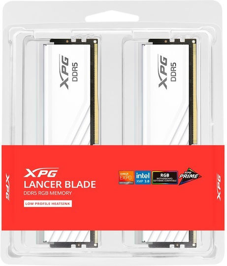 Adata XPG Lancer Blade DDR5 με Module 1x32GB και Ταχύτητα 4800 για Desktop AX5U6400C3216G-DTLABRWH - Image 2