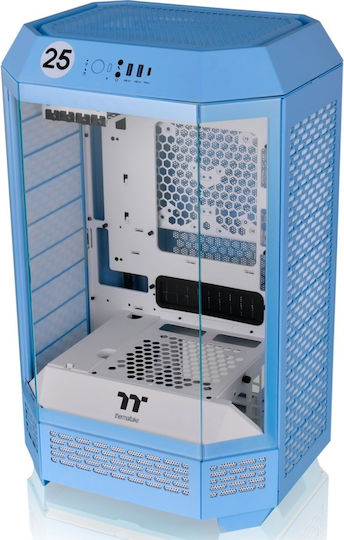 Thermaltake The Tower 300 Micro Tower Κουτί Υπολογιστή με Πλαϊνό Παράθυρο και RGB Φωτισμό Hydrangea Blue - Image 3