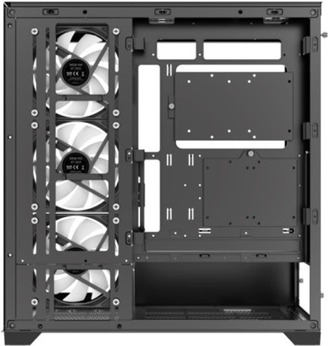 Xilence Xilent Gleam Gaming Midi Tower Κουτί Υπολογιστή με Πλαϊνό Παράθυρο και RGB Φωτισμό Μαύρο - Image 4