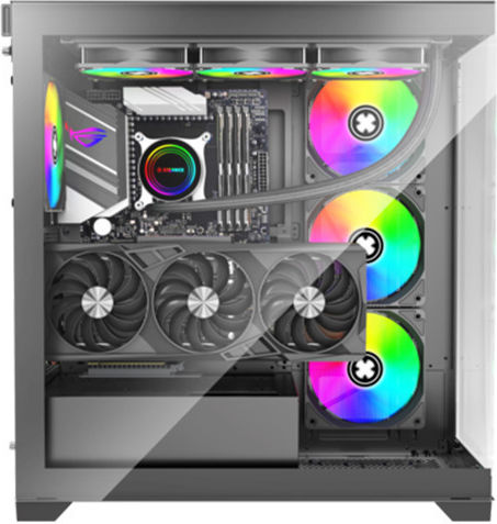 Xilence Xilent Gleam Gaming Midi Tower Κουτί Υπολογιστή με Πλαϊνό Παράθυρο και RGB Φωτισμό Μαύρο - Image 2