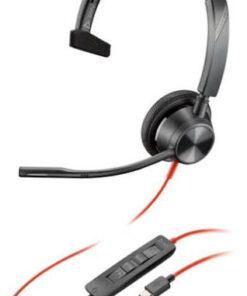 Poly Blackwire 3315 On Ear Multimedia Ακουστικά με μικρόφωνο και σύνδεση 3.5mm Jack / USB-C