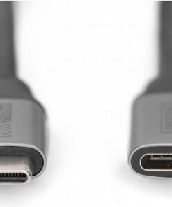 Alternative view of Digitus USB 2.0 Cable USB-C male - USB-C female 60W Μαύρο 1m (DB-300230-010-S)
