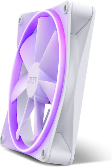 NZXT F140 RGB Case Fan με Σύνδεση 4-Pin PWM Λευκό - Image 4