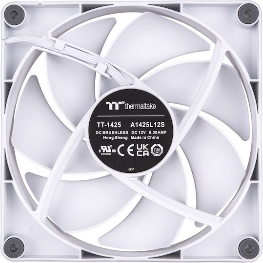 Thermaltake CT140 Case Fan με Λευκό Φωτισμό και Σύνδεση 4-Pin PWM 2τμχ Λευκό - Image 6