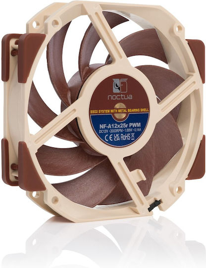 Noctua NF-A12x25r Case Fan 120mm με Σύνδεση 4-Pin PWM Καφέ - Image 4