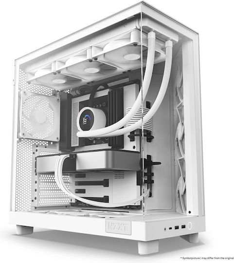 NZXT H6 Flow Gaming Midi Tower Κουτί Υπολογιστή με Πλαϊνό Παράθυρο Λευκό - Image 6