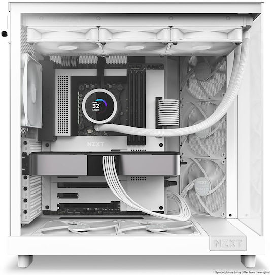 NZXT H6 Flow Gaming Midi Tower Κουτί Υπολογιστή με Πλαϊνό Παράθυρο Λευκό - Image 10