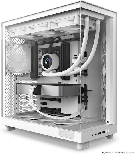 NZXT H6 Flow Gaming Midi Tower Κουτί Υπολογιστή με Πλαϊνό Παράθυρο Λευκό - Image 5