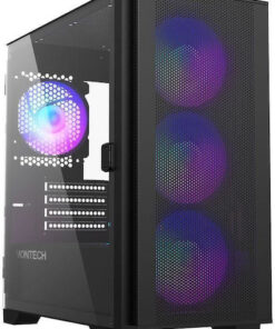 Montech AIR 100 ARGB Gaming Mini Tower Κουτί Υπολογιστή με Πλαϊνό Παράθυρο Μαύρο