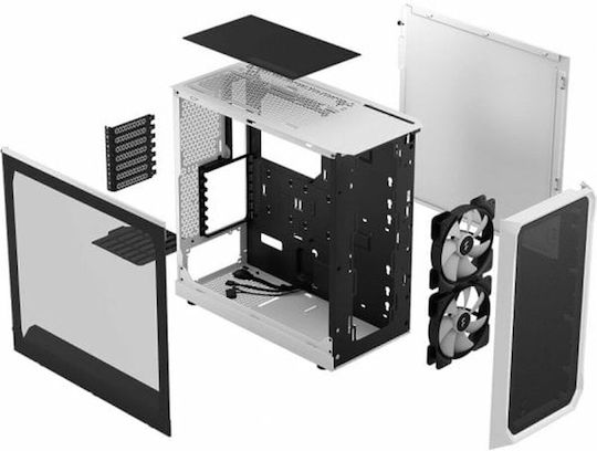 Fractal Design Focus 2 Gaming Midi Tower Κουτί Υπολογιστή με Πλαϊνό Παράθυρο RGB White - Image 9