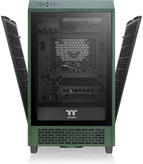 Thermaltake The Tower 200 Mini Chassis Gaming Mini Tower Κουτί Υπολογιστή με Πλαϊνό Παράθυρο Racing Green - Image 12