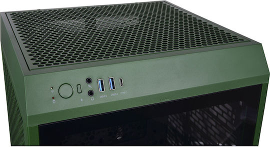 Thermaltake The Tower 200 Mini Chassis Gaming Mini Tower Κουτί Υπολογιστή με Πλαϊνό Παράθυρο Racing Green - Image 7