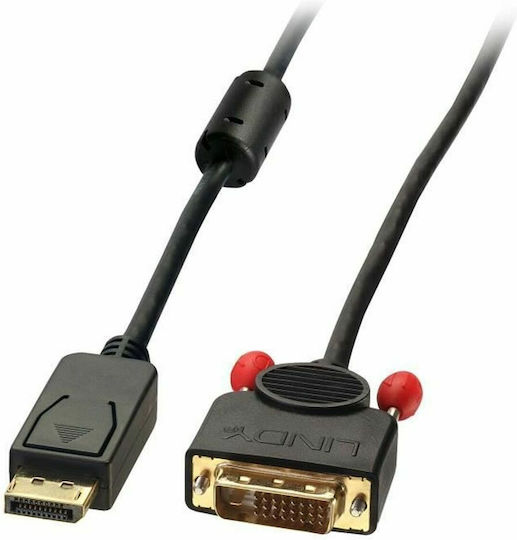 Lindy Cable DVI-D male - DisplayPort male 2m Μαύρο (41491)