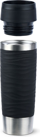 Emsa Travel Mug Waves Large Thermal Mug Black Stainless Steel 0.5 Liters - Image 2