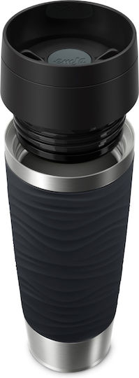 Emsa Travel Mug Waves Large Thermal Mug Black Stainless Steel 0.5 Liters - Image 3