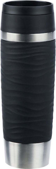 Emsa Travel Mug Waves Large Thermal Mug Black Stainless Steel 0.5 Liters - Image 5