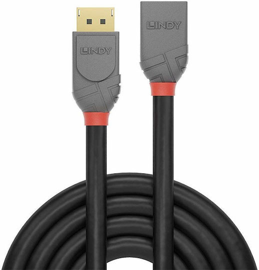 Lindy Cable DisplayPort male - DisplayPort female 1m Μαύρο (36496) - Image 2