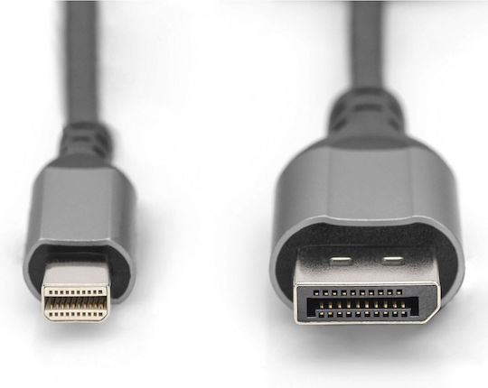 Digitus Cable DisplayPort male - mini DisplayPort male 2m Μαύρο (DB-340106-020-S) - Image 3