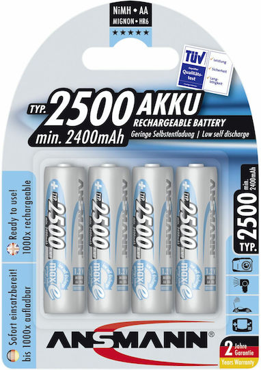 Ansmann Επαναφορτιζόμενες Μπαταρίες AA Ni-MH 2500mAh 1.2V 4τμχ - Image 4