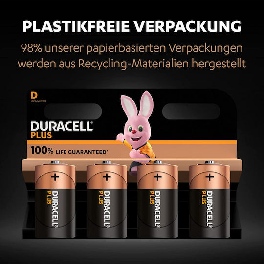Duracell Plus Αλκαλικές Μπαταρίες D 1.5V 4τμχ - Image 3