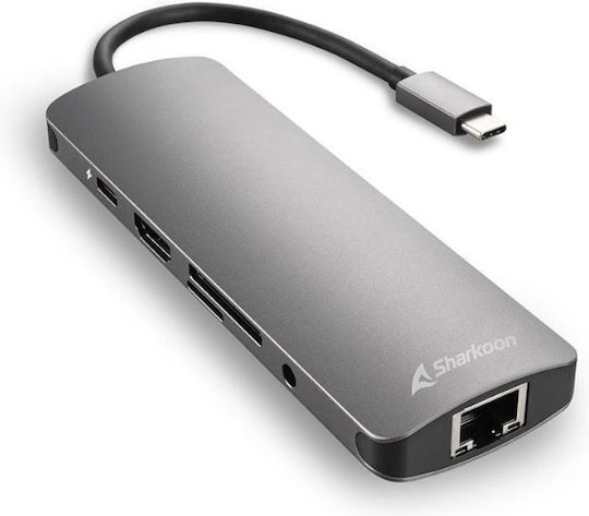 Sharkoon USB 3.2 Hub 4 Θυρών με σύνδεση USB-A / USB-C / Ethernet - Image 4