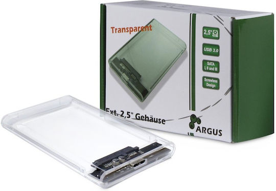 Inter-Tech Argus GD-25000 Θήκη για Σκληρό Δίσκο 2.5" SATA III με σύνδεση USB 3.0 σε Διάφανο χρώμα 88884092 - Image 4