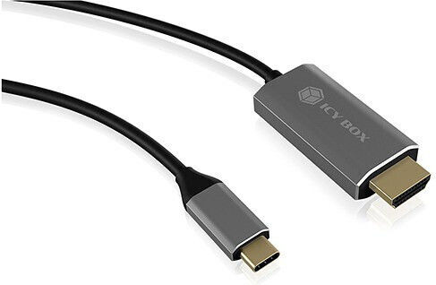 Icy Box HDMI 1.3 Cable HDMI male - USB-C male 1.8m Μαύρο (IB-CB020-C) - Image 3