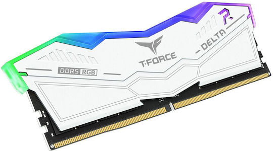 TeamGroup Delta RGB White DDR5 64GB RAM με 2x32GB Modules και Ταχύτητα 6000 για Desktop FF4D564G6000HC38ADC01 - Image 4