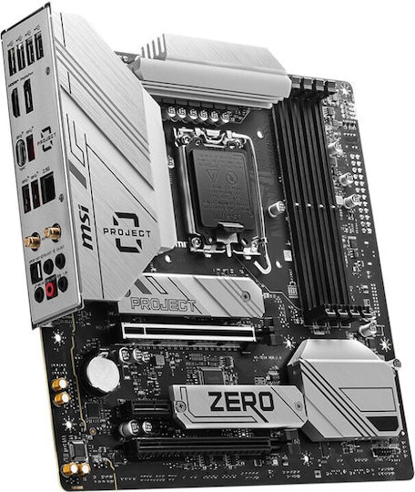 MSI B760M Project Zero Wi-Fi Motherboard Micro ATX με Intel 1700 Socket 7E14-001R - Image 4