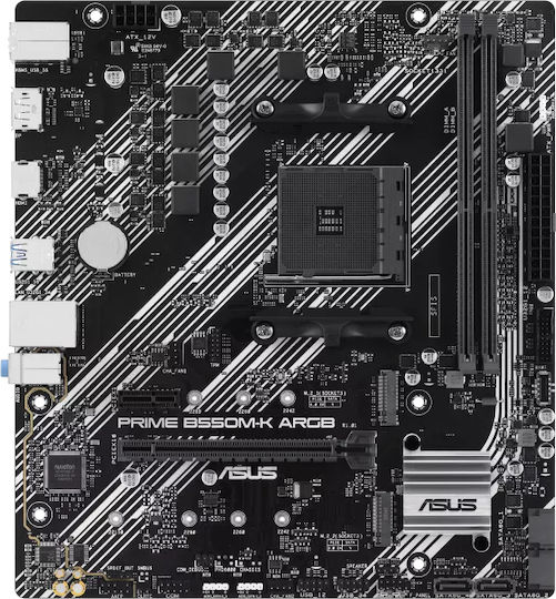 Asus Prime B550M-K ARGB Motherboard Micro ATX με AMD AM4 Socket 90MB1GC0-M0EAY0 - Image 4