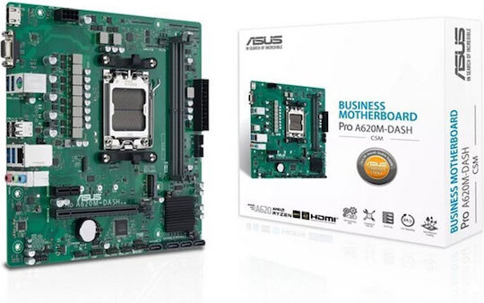 Asus Pro A620M-DASH-CSM Motherboard Micro ATX με AMD AM5 Socket 90MB1GD0-M0EAYC