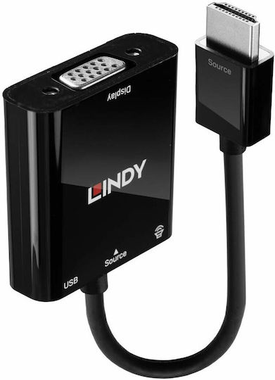 Lindy Μετατροπέας HDMI male σε VGA female 1τμχ 38285 - Image 2