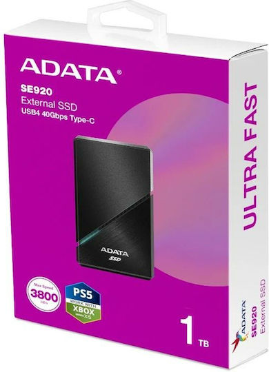 Adata SE920 USB-C Εξωτερικός SSD 1TB 2.5" Μαύρο - Image 6