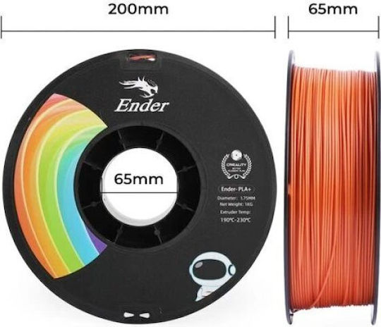 Creality3D PLA 3D Printer Filament 1.75mm Πορτοκαλί 1kg 3301010307 (Spool) - Image 3