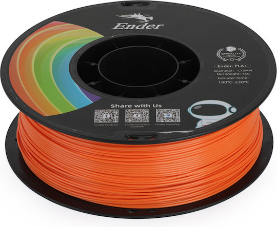 Creality3D PLA 3D Printer Filament 1.75mm Πορτοκαλί 1kg 3301010307 (Spool) - Image 2