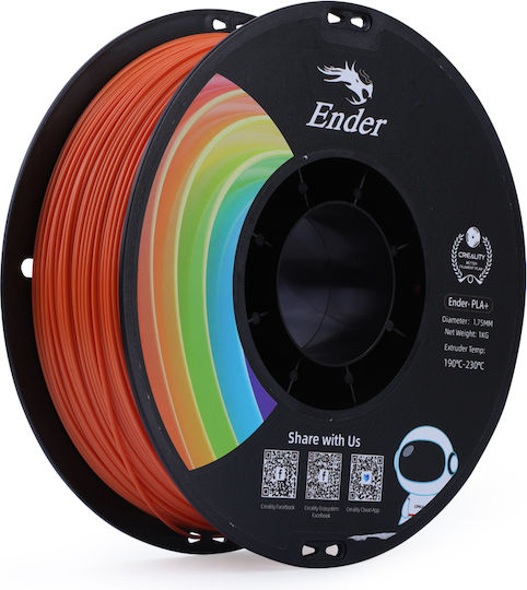 Creality3D PLA 3D Printer Filament 1.75mm Πορτοκαλί 1kg 3301010307 (Spool) - Image 4