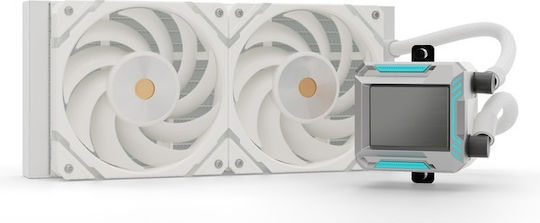 Valkyrie Syn 240 ARGB Υδρόψυξη Επεξεργαστή Διπλού Ανεμιστήρα 120mm για Socket AM4/AM5/1700/1200/115x Λευκή - Image 3